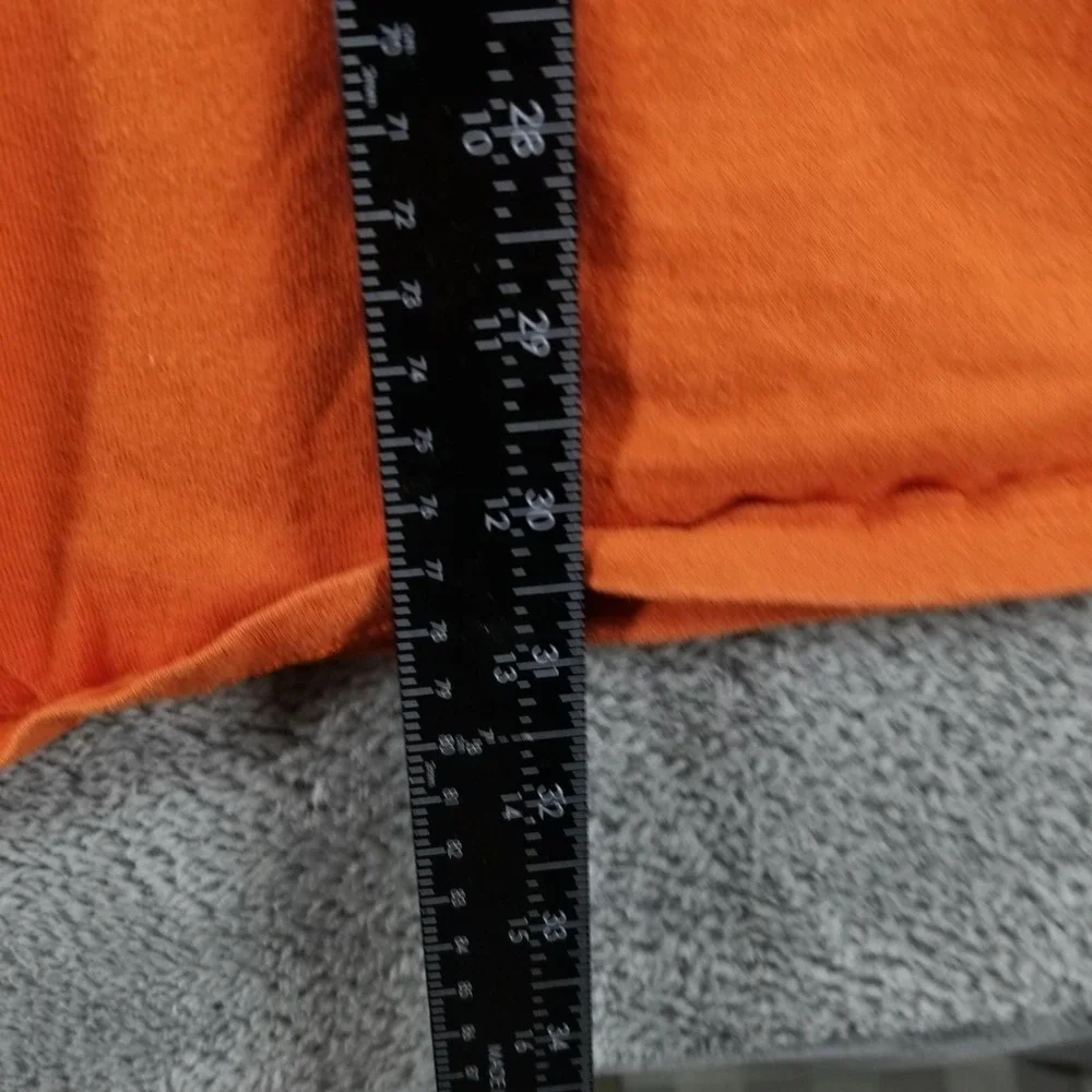 VTG Nike Shirt Mens 2XL Orange Center Swoosh‎ Grid Graphic Short Sleeve Tee Y2K